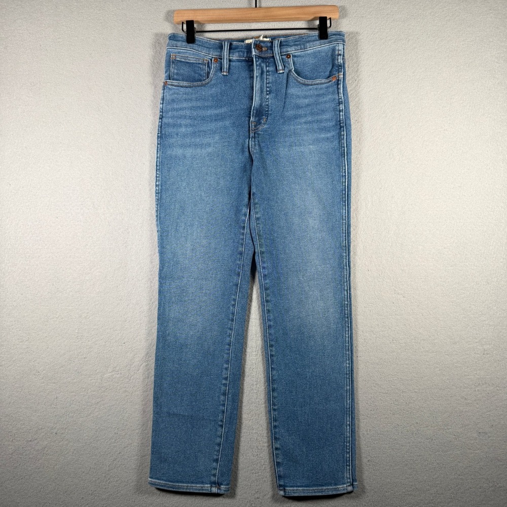 Madewell Womens Stovepipe High Rise Straight Leg Blue Jeans Size 27